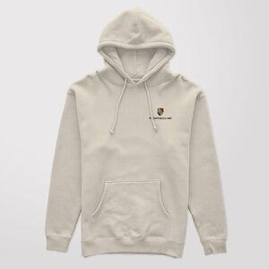 Porsche Design Cream Hooded Pullover with Embroidered Crest